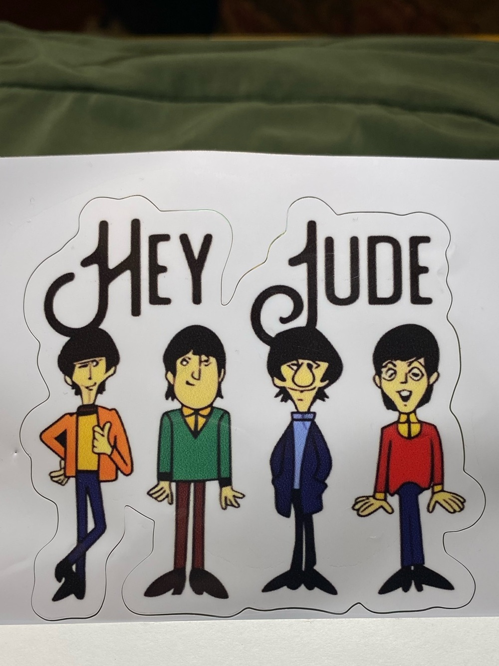 Hey Jude Cartoon Beatles Sticker - Fun Images from the 1960s Television Show NWT